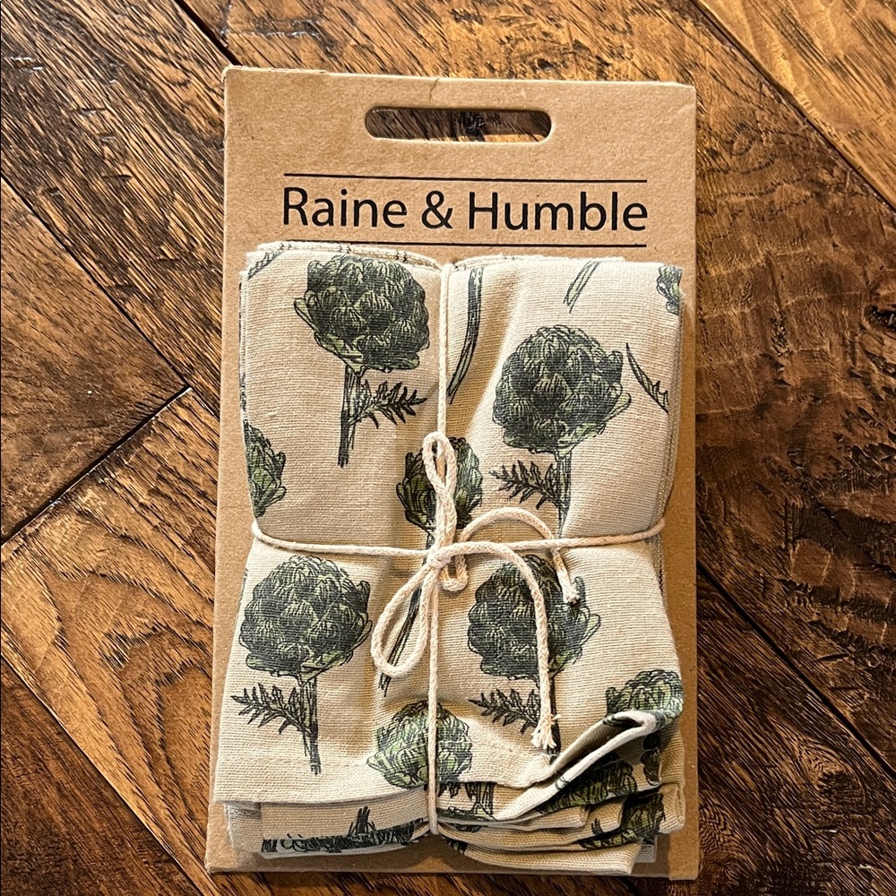 Raine & Humble ARTICHOKE TEA TOWEL PACK 2 – Burnt Olive Color
